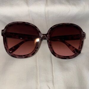 Martha Stewart Pink Tortoiseshell Oversized Square Sunglasses